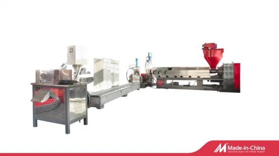 PP PE PA Single Screw Pelletizing Extruder Pelletizer Line Double Stage Plas Granulators Waste Plastic Recycling Machine
